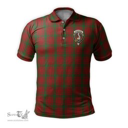 Scottish MacQuarrie Tartan Mens Polo Shirt with Family Crest Scottish Polo Shirt Scottish Plaid Tartan Plaid - ScotsTee - scotstee.com