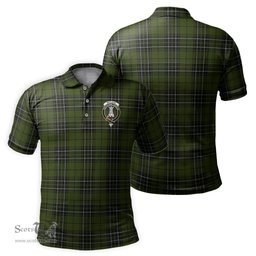 Scottish MacLean Hunting Tartan Mens Polo Shirt with Family Crest Scottish Polo Shirt Scottish Plaid Tartan Plaid - ScotsTee - scotstee.com