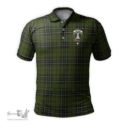 Scottish MacLean Hunting Tartan Mens Polo Shirt with Family Crest Scottish Polo Shirt Scottish Plaid Tartan Plaid - ScotsTee - scotstee.com