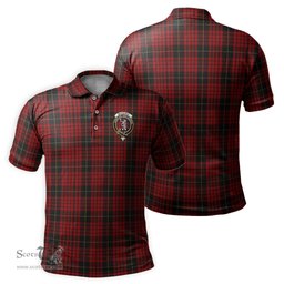 Scottish MacQueen Tartan Mens Polo Shirt with Family Crest Scottish Polo Shirt Scottish Plaid Tartan Plaid - ScotsTee - scotstee.com