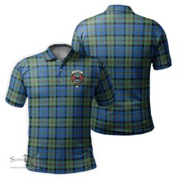 Scottish MacLeod of Harris Ancient Tartan Mens Polo Shirt with Family Crest Scottish Polo Shirt Scottish Plaid Tartan Plaid - ScotsTee - scotstee.com