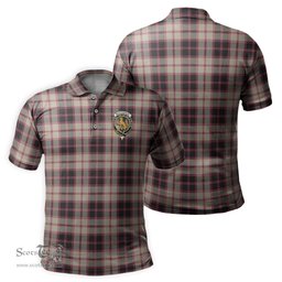 Scottish MacPherson Hunting Ancient Tartan Mens Polo Shirt with Family Crest Scottish Polo Shirt Scottish Plaid Tartan Plaid - ScotsTee - scotstee.com