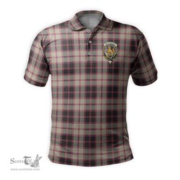 Scottish MacPherson Hunting Ancient Tartan Mens Polo Shirt with Family Crest Scottish Polo Shirt Scottish Plaid Tartan Plaid - ScotsTee - scotstee.com