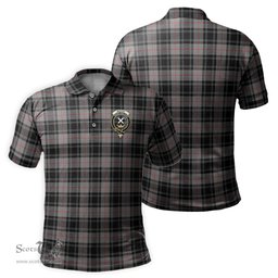 Scottish Moffat Modern Tartan Mens Polo Shirt with Family Crest Scottish Polo Shirt Scottish Plaid Tartan Plaid - ScotsTee - scotstee.com