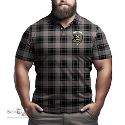 Scottish Moffat Modern Tartan Mens Polo Shirt with Family Crest Scottish Polo Shirt Scottish Plaid Tartan Plaid - ScotsTee - scotstee.com