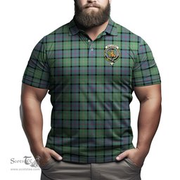 Scottish MacThomas Ancient Tartan Mens Polo Shirt with Family Crest Scottish Polo Shirt Scottish Plaid Tartan Plaid - ScotsTee - scotstee.com