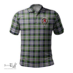 Scottish MacNaughton Dress Tartan Mens Polo Shirt with Family Crest Scottish Polo Shirt Scottish Plaid Tartan Plaid - ScotsTee - scotstee.com