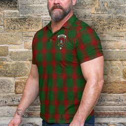 Scottish Middleton Tartan Mens Polo Shirt with Family Crest Scottish Polo Shirt Scottish Plaid Tartan Plaid - ScotsTee - scotstee.com