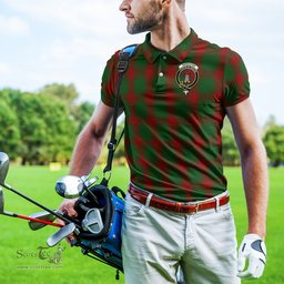 Scottish Middleton Tartan Mens Polo Shirt with Family Crest Scottish Polo Shirt Scottish Plaid Tartan Plaid - ScotsTee - scotstee.com