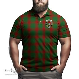 Scottish Middleton Tartan Mens Polo Shirt with Family Crest Scottish Polo Shirt Scottish Plaid Tartan Plaid - ScotsTee - scotstee.com