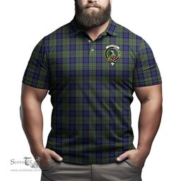 Scottish MacLaren Tartan Mens Polo Shirt with Family Crest Scottish Polo Shirt Scottish Plaid Tartan Plaid - ScotsTee - scotstee.com