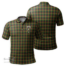 Scottish MacMillan Ancient Tartan Mens Polo Shirt with Family Crest Scottish Polo Shirt Scottish Plaid Tartan Plaid - ScotsTee - scotstee.com