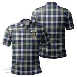Scottish Gordon Dress Modern Tartan Mens Polo Shirt with Family Crest Scottish Polo Shirt Scottish Plaid Tartan Plaid - ScotsTee - scotstee.com