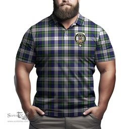 Scottish Gordon Dress Modern Tartan Mens Polo Shirt with Family Crest Scottish Polo Shirt Scottish Plaid Tartan Plaid - ScotsTee - scotstee.com