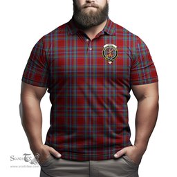 Scottish Spens Tartan Mens Polo Shirt with Family Crest Scottish Polo Shirt Scottish Plaid Tartan Plaid - ScotsTee - scotstee.com