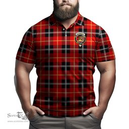 Scottish Majoribanks Tartan Mens Polo Shirt with Family Crest Scottish Polo Shirt Scottish Plaid Tartan Plaid - ScotsTee - scotstee.com