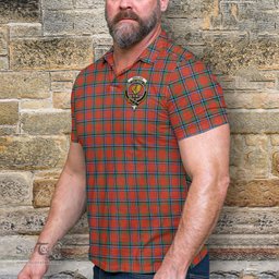 Scottish Sinclair Ancient Tartan Mens Polo Shirt with Family Crest Scottish Polo Shirt Scottish Plaid Tartan Plaid - ScotsTee - scotstee.com