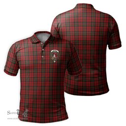 Scottish Brodie Tartan Mens Polo Shirt with Family Crest Scottish Polo Shirt Scottish Plaid Tartan Plaid - ScotsTee - scotstee.com