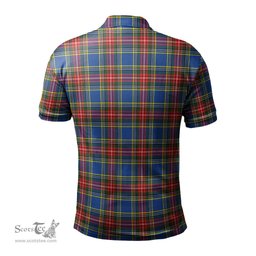 Scottish Bethune Tartan Mens Polo Shirt with Family Crest Scottish Polo Shirt Scottish Plaid Tartan Plaid - ScotsTee - scotstee.com
