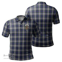 Scottish Baird Dress Tartan Mens Polo Shirt with Family Crest Scottish Polo Shirt Scottish Plaid Tartan Plaid - ScotsTee - scotstee.com