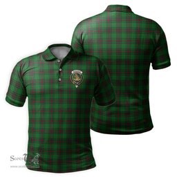 Scottish Beveridge Tartan Mens Polo Shirt with Family Crest Scottish Polo Shirt Scottish Plaid Tartan Plaid - ScotsTee - scotstee.com