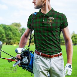 Scottish Beveridge Tartan Mens Polo Shirt with Family Crest Scottish Polo Shirt Scottish Plaid Tartan Plaid - ScotsTee - scotstee.com