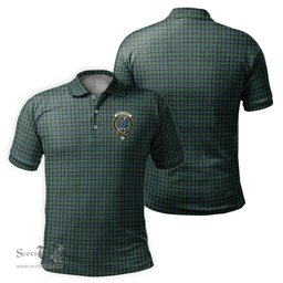 Scottish Arbuthnot Tartan Mens Polo Shirt with Family Crest Scottish Polo Shirt Scottish Plaid Tartan Plaid - ScotsTee - scotstee.com