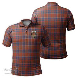 Scottish Cameron of Lochiel Ancient Tartan Mens Polo Shirt with Family Crest Scottish Polo Shirt Scottish Plaid Tartan Plaid - ScotsTee - scotstee.com