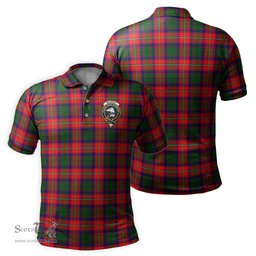 Scottish Belshes Tartan Mens Polo Shirt with Family Crest Scottish Polo Shirt Scottish Plaid Tartan Plaid - ScotsTee - scotstee.com