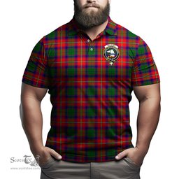 Scottish Belshes Tartan Mens Polo Shirt with Family Crest Scottish Polo Shirt Scottish Plaid Tartan Plaid - ScotsTee - scotstee.com