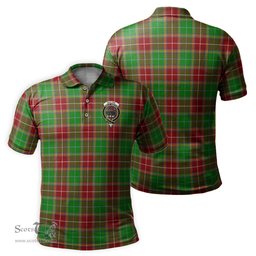 Scottish Baxter Modern Tartan Mens Polo Shirt with Family Crest Scottish Polo Shirt Scottish Plaid Tartan Plaid - ScotsTee - scotstee.com
