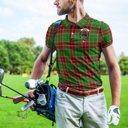Scottish Baxter Modern Tartan Mens Polo Shirt with Family Crest Scottish Polo Shirt Scottish Plaid Tartan Plaid - ScotsTee - scotstee.com