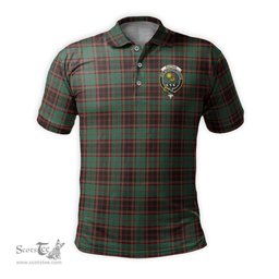 Scottish Buchan Ancient Tartan Mens Polo Shirt with Family Crest Scottish Polo Shirt Scottish Plaid Tartan Plaid - ScotsTee - scotstee.com