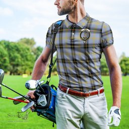 Scottish Bell Tartan Mens Polo Shirt with Family Crest Scottish Polo Shirt Scottish Plaid Tartan Plaid - ScotsTee - scotstee.com