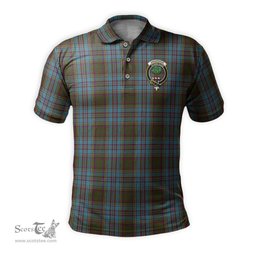 Scottish Anderson Tartan Mens Polo Shirt with Family Crest Scottish Polo Shirt Scottish Plaid Tartan Plaid - ScotsTee - scotstee.com