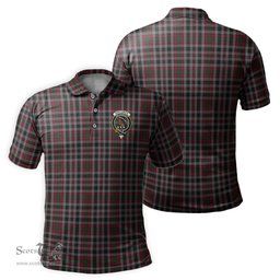 Scottish Borthwick Tartan Mens Polo Shirt with Family Crest Scottish Polo Shirt Scottish Plaid Tartan Plaid - ScotsTee - scotstee.com