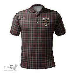 Scottish Borthwick Tartan Mens Polo Shirt with Family Crest Scottish Polo Shirt Scottish Plaid Tartan Plaid - ScotsTee - scotstee.com