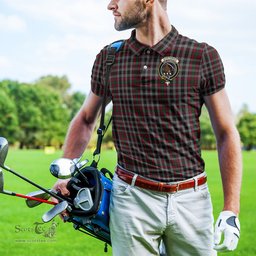Scottish Borthwick Tartan Mens Polo Shirt with Family Crest Scottish Polo Shirt Scottish Plaid Tartan Plaid - ScotsTee - scotstee.com