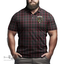 Scottish Borthwick Tartan Mens Polo Shirt with Family Crest Scottish Polo Shirt Scottish Plaid Tartan Plaid - ScotsTee - scotstee.com