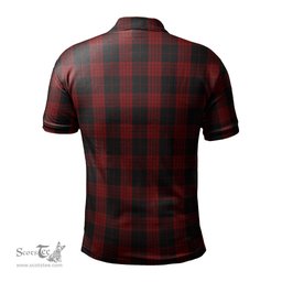 Scottish Cameron Black and Red Tartan Mens Polo Shirt with Family Crest Scottish Polo Shirt Scottish Plaid Tartan Plaid - ScotsTee - scotstee.com