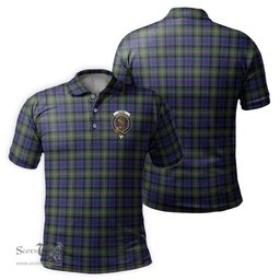 Scottish Baird Modern Tartan Mens Polo Shirt with Family Crest Scottish Polo Shirt Scottish Plaid Tartan Plaid - ScotsTee - scotstee.com
