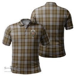 Scottish Baillie Dress Tartan Mens Polo Shirt with Family Crest Scottish Polo Shirt Scottish Plaid Tartan Plaid - ScotsTee - scotstee.com