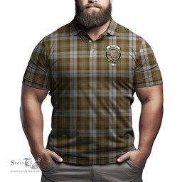 Scottish Baillie Dress Tartan Mens Polo Shirt with Family Crest Scottish Polo Shirt Scottish Plaid Tartan Plaid - ScotsTee - scotstee.com