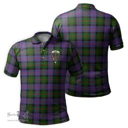 Scottish Blair Modern Tartan Mens Polo Shirt with Family Crest Scottish Polo Shirt Scottish Plaid Tartan Plaid - ScotsTee - scotstee.com