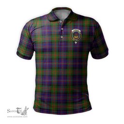 Scottish Cameron of Erracht Modern Tartan Mens Polo Shirt with Family Crest Scottish Polo Shirt Scottish Plaid Tartan Plaid - ScotsTee - scotstee.com