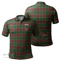Scottish Baxter Tartan Mens Polo Shirt with Family Crest Scottish Polo Shirt Scottish Plaid Tartan Plaid - ScotsTee - scotstee.com