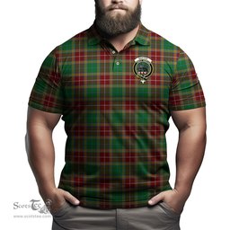 Scottish Baxter Tartan Mens Polo Shirt with Family Crest Scottish Polo Shirt Scottish Plaid Tartan Plaid - ScotsTee - scotstee.com