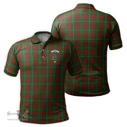 Scottish Bruce Hunting Tartan Mens Polo Shirt with Family Crest Scottish Polo Shirt Scottish Plaid Tartan Plaid - ScotsTee - scotstee.com