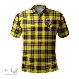 Scottish Barclay Dress Modern Tartan Mens Polo Shirt with Family Crest Scottish Polo Shirt Scottish Plaid Tartan Plaid - ScotsTee - scotstee.com