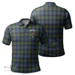 Scottish Cameron of Erracht Ancient Tartan Mens Polo Shirt with Family Crest Scottish Polo Shirt Scottish Plaid Tartan Plaid - ScotsTee - scotstee.com